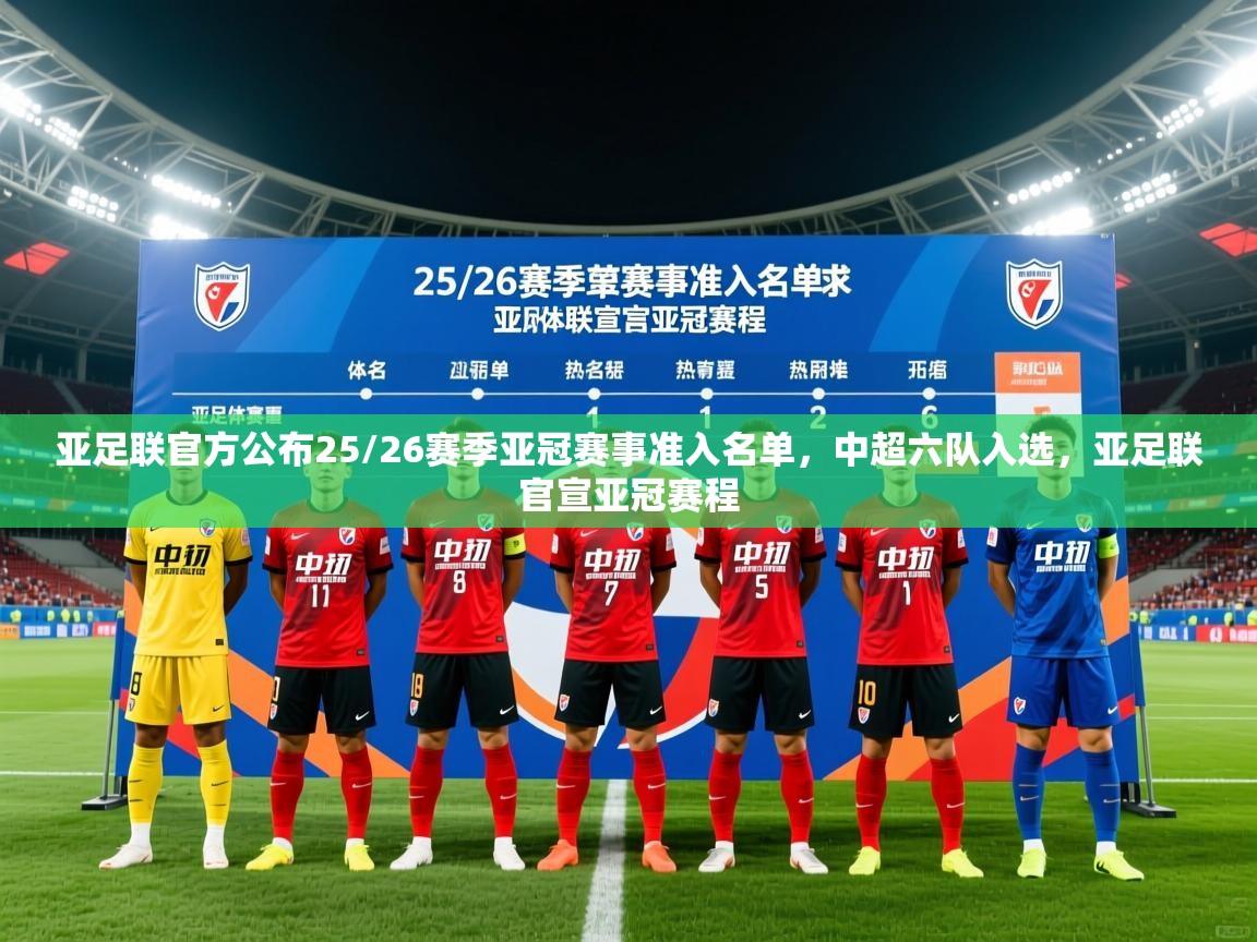 2025爱游戏体育注册优惠亚足联官方公布25/26赛季亚冠赛事准入名单,中超六队入选,亚足联官宣亚冠赛程 第1张