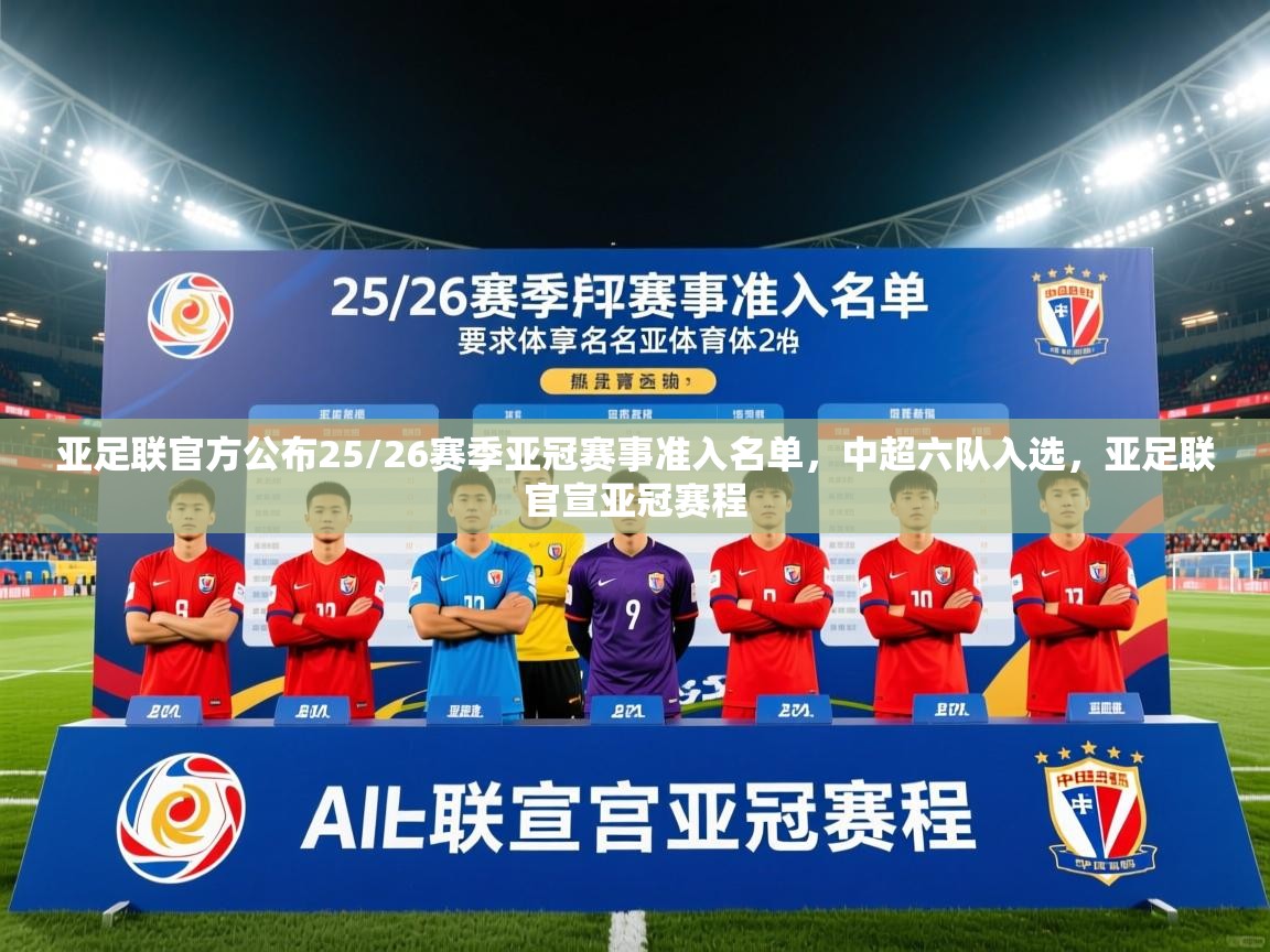 2025爱游戏体育注册优惠亚足联官方公布25/26赛季亚冠赛事准入名单,中超六队入选,亚足联官宣亚冠赛程 第4张